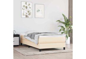 Boxspring Bed 80x200 cm Crème Stof - 40% Korting!
