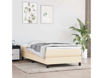 vidaXL Boxspring bed 80x200 cm stof crèmekleurig