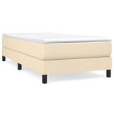 vidaXL Boxspring bed 80x200 cm stof crèmekleurig