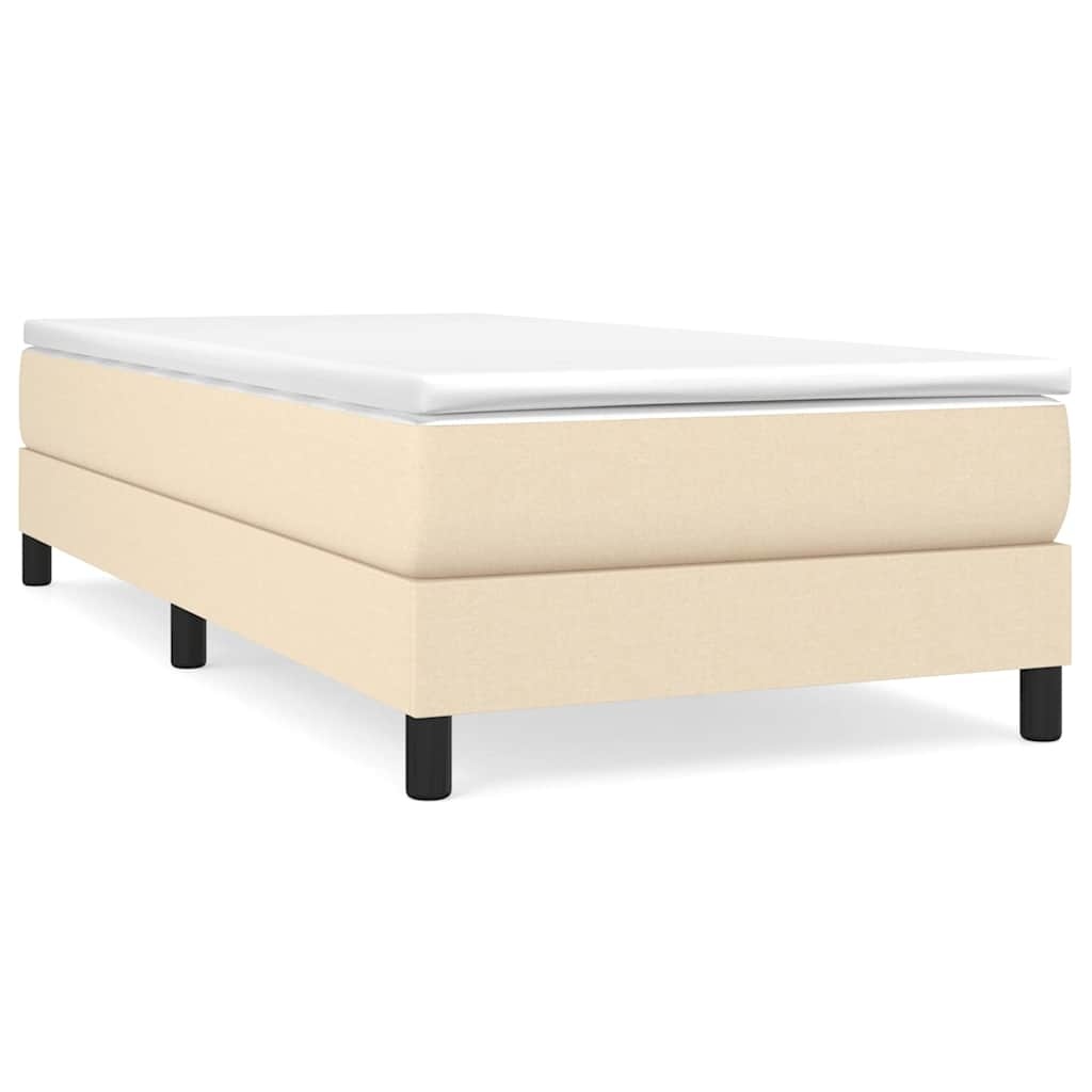 vidaXL Boxspring bed 80x200 cm stof crèmekleurig