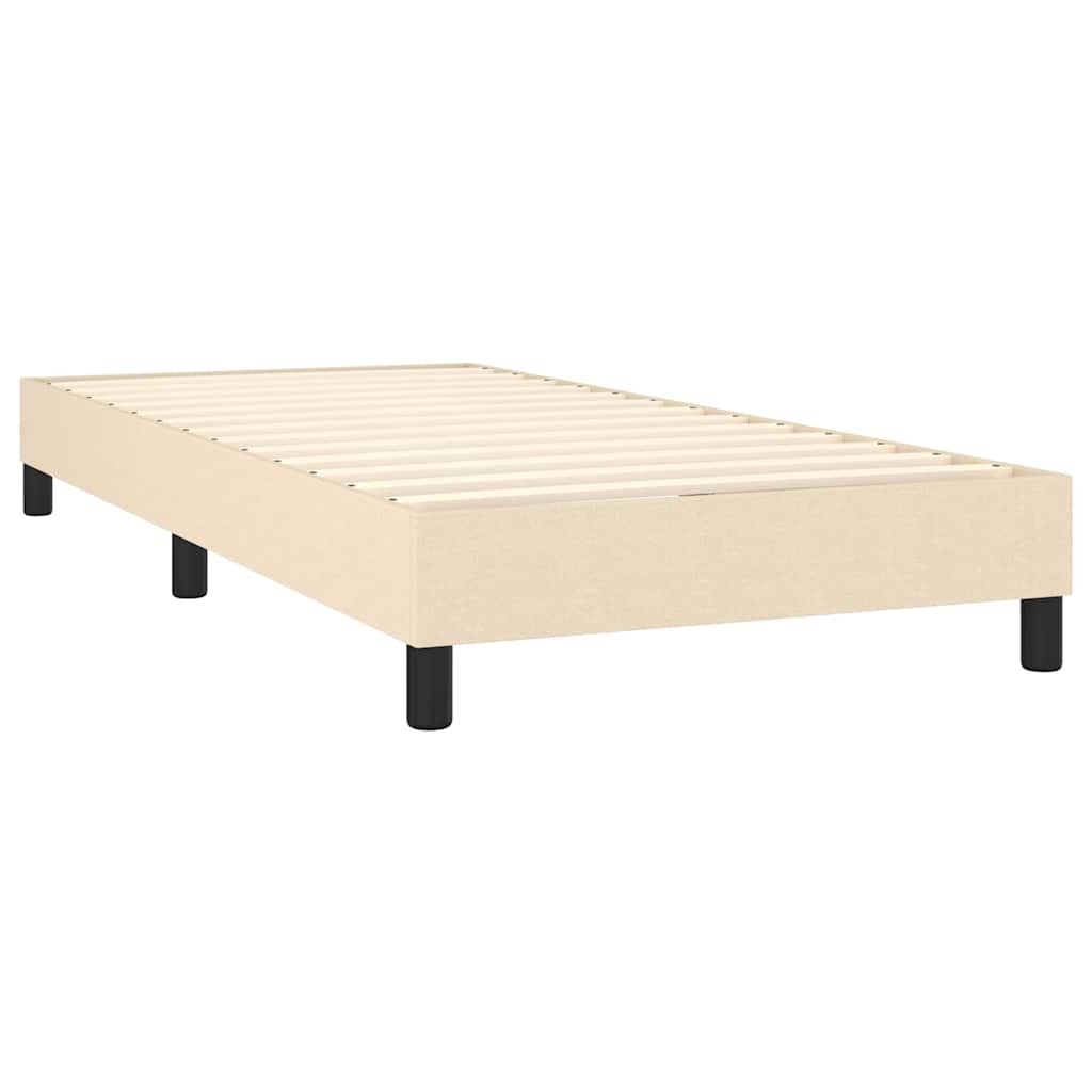 vidaXL Boxspring bed 80x200 cm stof crèmekleurig