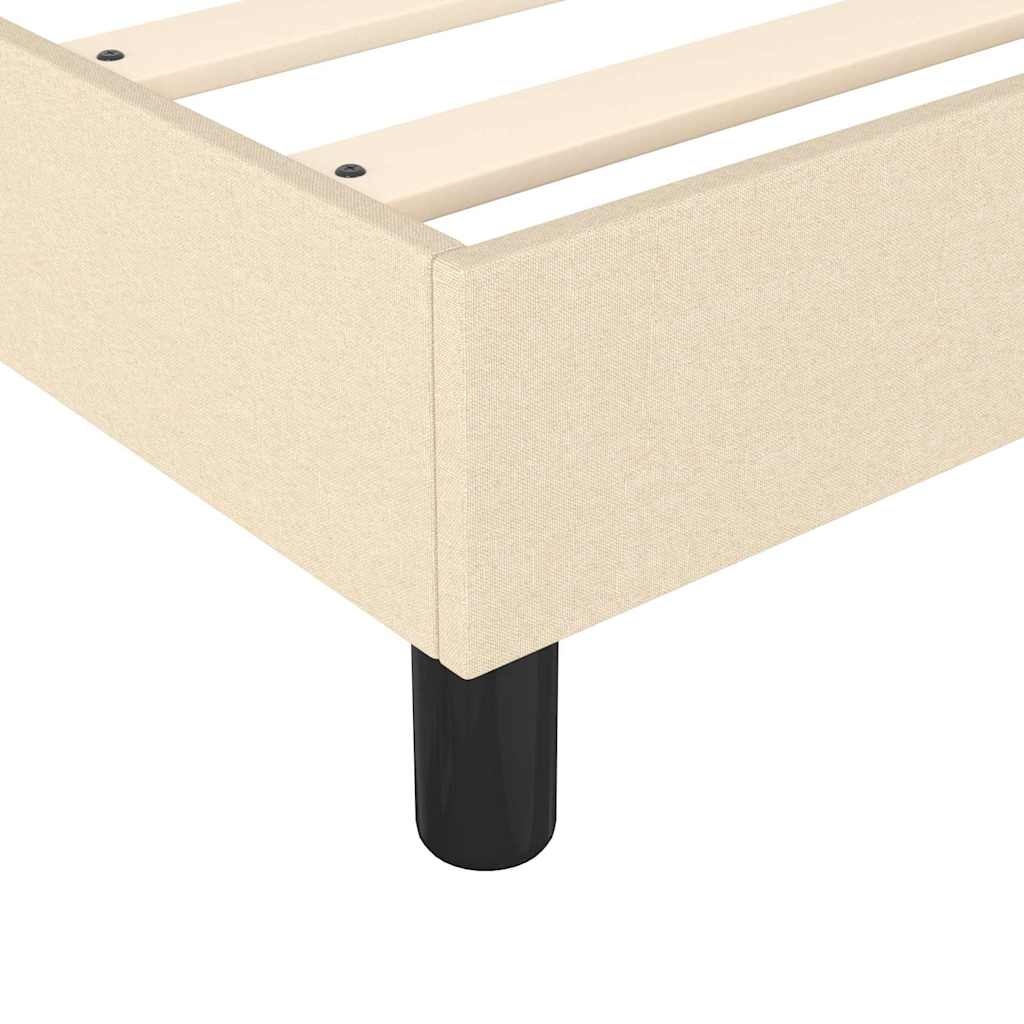 vidaXL Boxspring bed 80x200 cm stof crèmekleurig