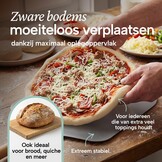 Blumtal pizzaschep met groot oppervlak 30,5 x 30,5 cm - praktische aluminium pizzaschep - met steel - pizzaschuiver - met aluminium steel