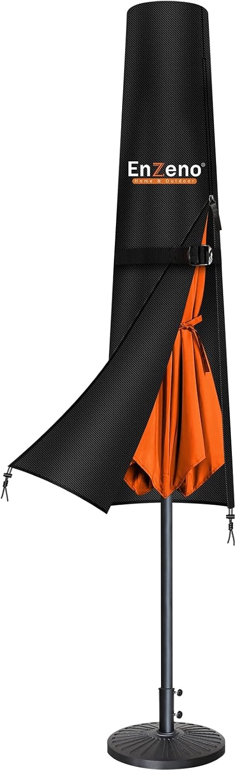 Enzeno Beschermhoes voor parasol, dekzeil voor zweefparasol, 175 x 31/37 cm - Maat Without rod 176 x 31/37 cm