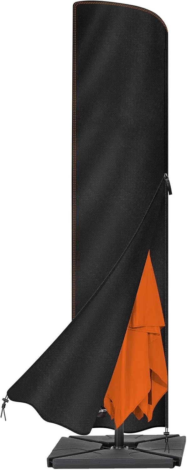 Enzeno Beschermhoes voor parasol, dekzeil voor zweefparasol, 175 x 31/37 cm - Maat Without rod 176 x 31/37 cm