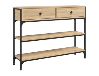 vidaXL Wandtafel 100x25x75 cm bewerkt hout sonoma eikenkleurig