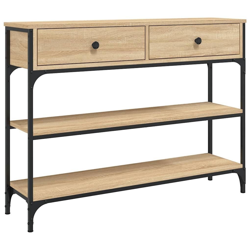 vidaXL Wandtafel 100x25x75 cm bewerkt hout sonoma eikenkleurig