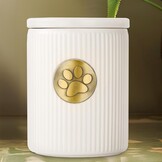 Hondenurn, huisdierurn voor as, 15 kg, dierenurnen voor honden, wit