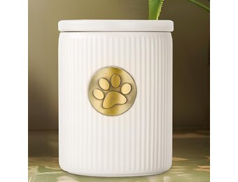 Hondenurn, huisdierurn voor as, 15 kg, dierenurnen voor honden, wit