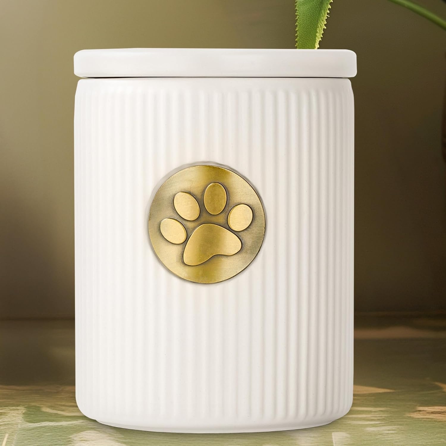 Hondenurn, huisdierurn voor as, 15 kg, dierenurnen voor honden, wit