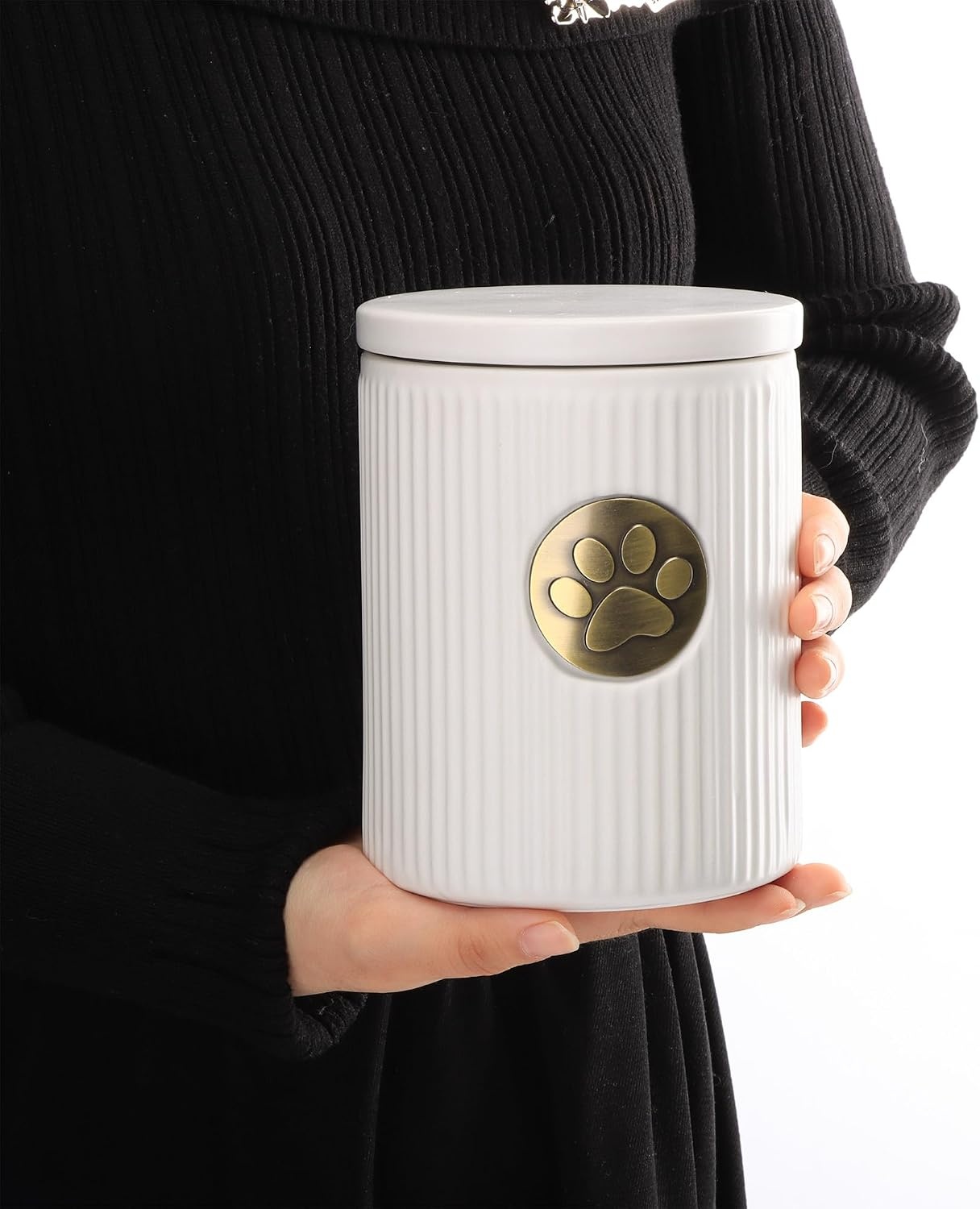 Hondenurn, huisdierurn voor as, 15 kg, dierenurnen voor honden, wit