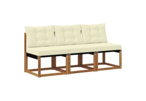 vidaXL 3-delige Buitensofa - Massief Acaciahout & Textilene (54% Korting)