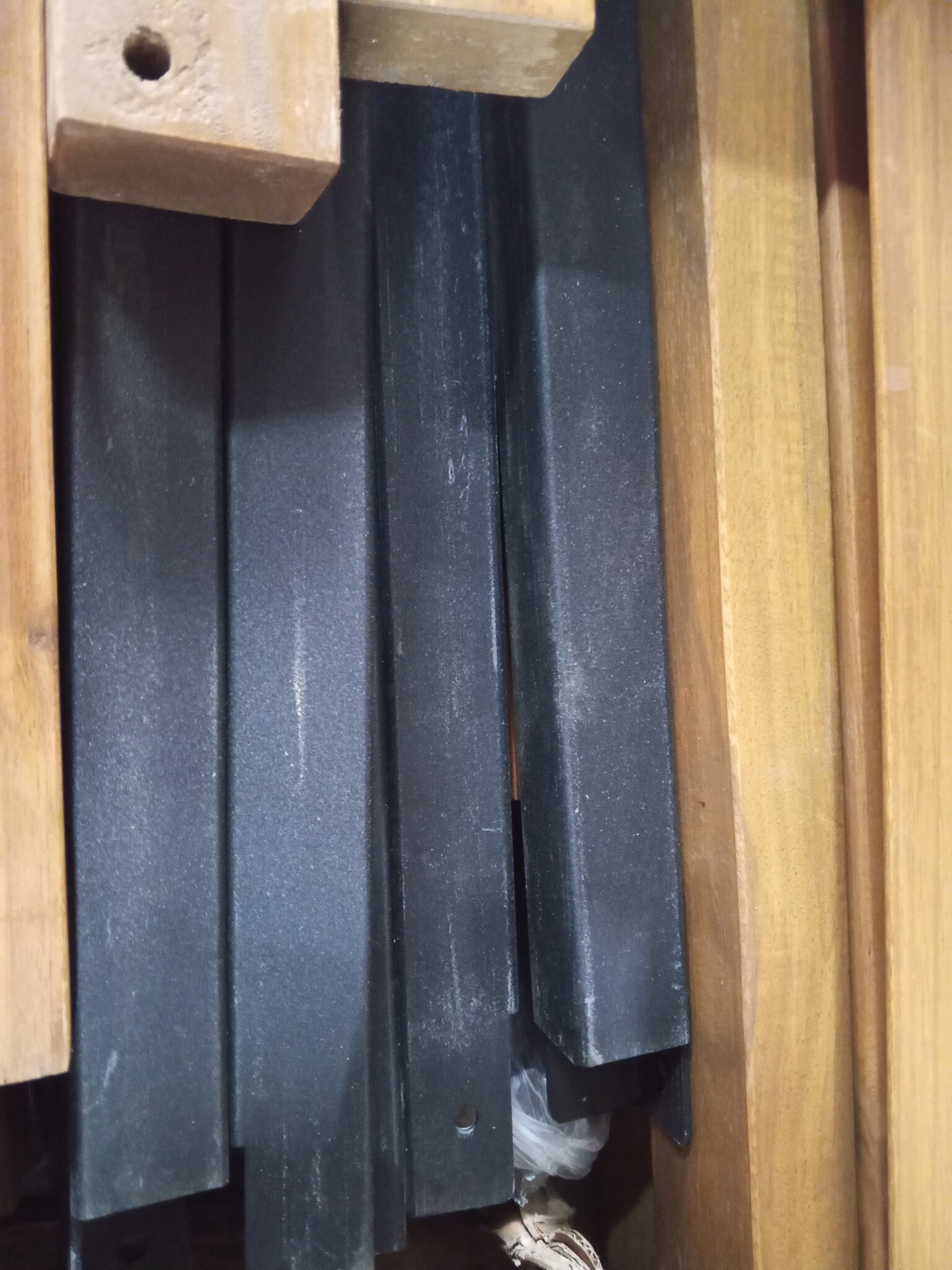 vidaXL 3 st Buitenzitmiddelsofa Massief acaciahout en Textilene Stof