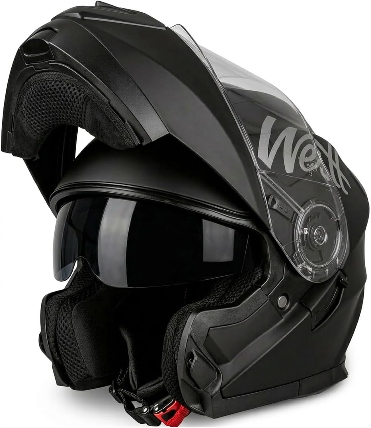 WESTT Torque X Integraalhelm voor motorfiets, kleur zwart, wit of grijs, opvouwbare motorhelm, schokbestendige motorhelm, integraalhelm voor heren en dames, scooterhelm, ECE-gecertificeerd