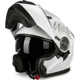 WESTT Torque X Integraalhelm voor motorfiets, kleur zwart, wit of grijs, opvouwbare motorhelm, schokbestendige motorhelm, integraalhelm voor heren en dames, scooterhelm, ECE-gecertificeerd