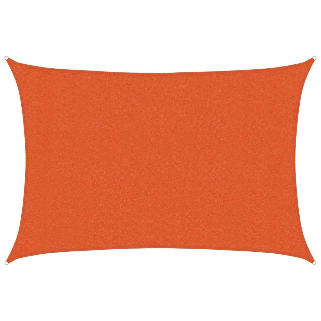 vidaXL Zonnezeil 160 g/m² rechthoekig 3x4,5 m HDPE oranje