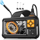 Endoscoopcamera met licht, 4,3 inch IPS-scherm, 1080p endoscoop, gereedschap met 8 ledlampen, 5 m semi-rigide kabel, slangcamera, IP67 waterdicht, kanalisatie-inspectie, gadgets - enkele lens