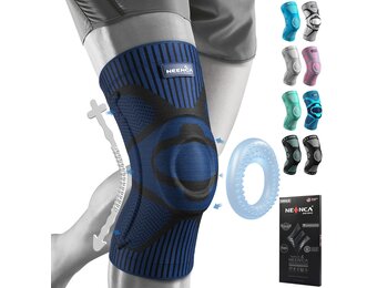 NEENCA Kniebrace, Kniecompressie Sleeve Ondersteuning met Patella Gel Pad & Side Spring Stabilizers, Kniebeschermer voor hardlopen, Meniscus scheur, Artritis, Gezamenlijke Pijn Relief,Letsel Recovery