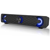 Smalody Computer Soundbar, pc-luidsprekers, USB-soundbar, gaming-luidspreker met coole led-verlichting, multimedialuidspreker Perfect voor pc-games, computer, desktop, laptop