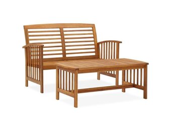 vidaXL 2-delige Loungeset massief acaciahout