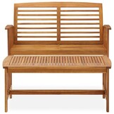 vidaXL 2-delige Loungeset massief acaciahout