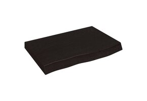 Donkerbruin Houten Wastafelblad 60x50cm - Massief Hout met 34% Korting