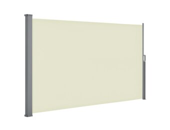 Uitschuifbaar Windscherm 350x180 cm beige polyester voor tuin, balkon & terras | Privacy & Zonwering