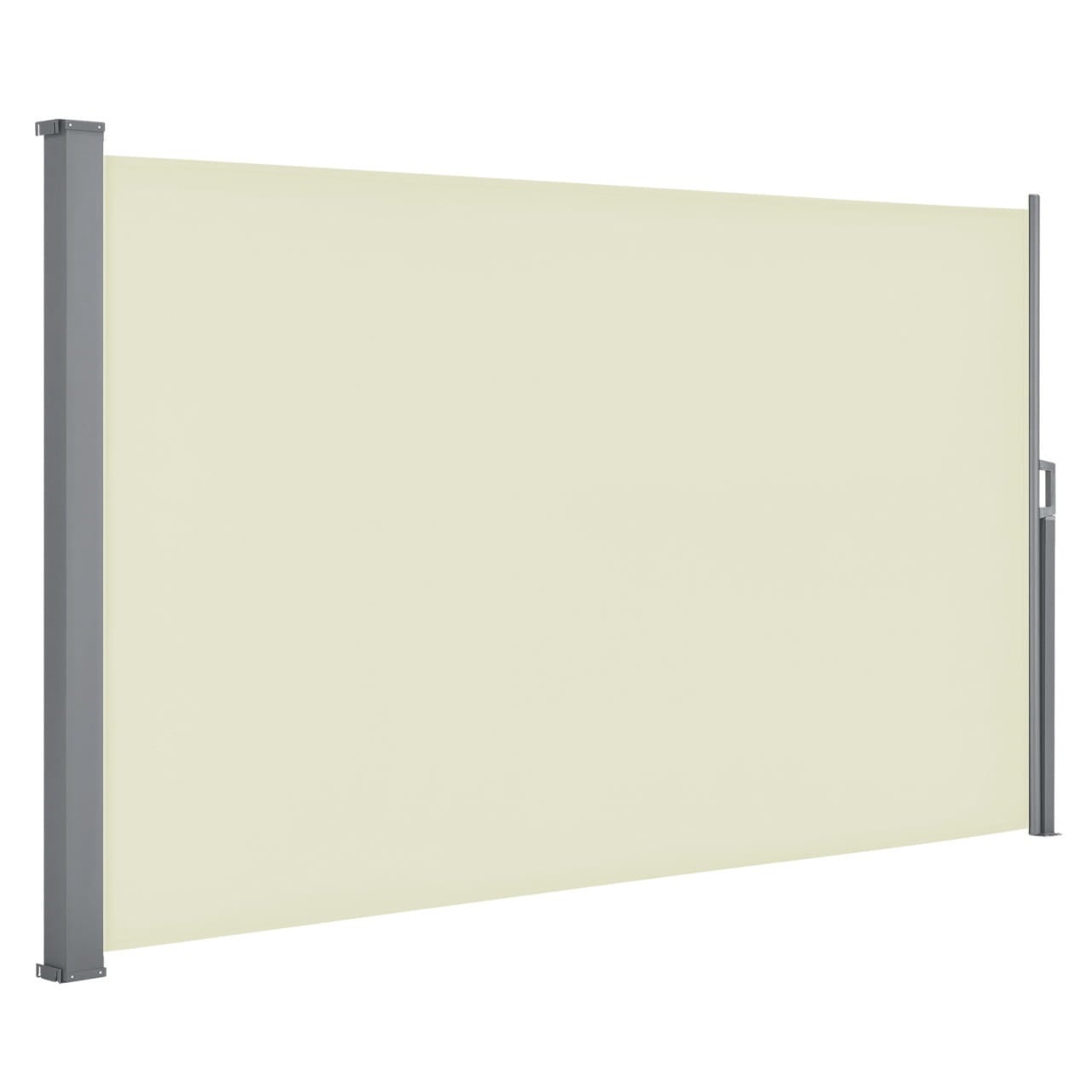 Uitschuifbaar Windscherm 350x180 cm beige polyester voor tuin, balkon & terras | Privacy & Zonwering