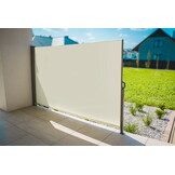 Uitschuifbaar Windscherm 350x180 cm beige polyester voor tuin, balkon & terras | Privacy & Zonwering