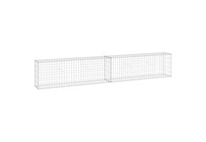 vidaXL Schanskorfmuur met deksels 300x30x50 cm gegalvaniseerd staal