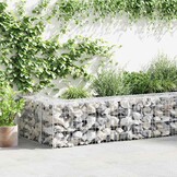 vidaXL Schanskorfmuur met deksels 300x30x50 cm gegalvaniseerd staal