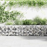 vidaXL Schanskorfmuur met deksels 300x30x50 cm gegalvaniseerd staal