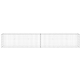 vidaXL Schanskorfmuur met deksels 300x30x50 cm gegalvaniseerd staal