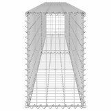vidaXL Schanskorfmuur met deksels 300x30x50 cm gegalvaniseerd staal