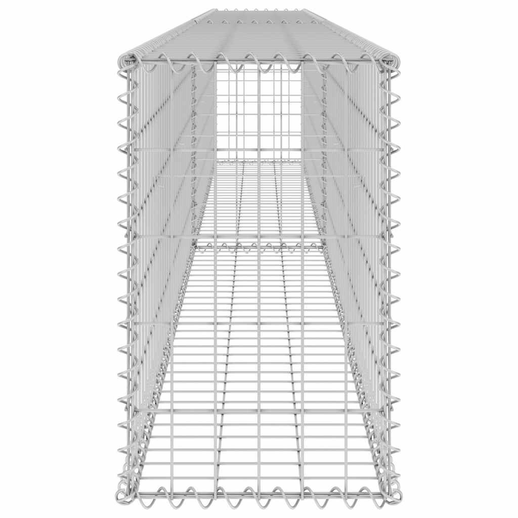 vidaXL Schanskorfmuur met deksels 300x30x50 cm gegalvaniseerd staal