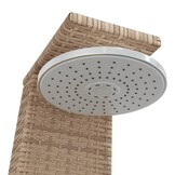 vidaXL Buitendouche 55x60x224 cm poly rattan en acaciahout beige