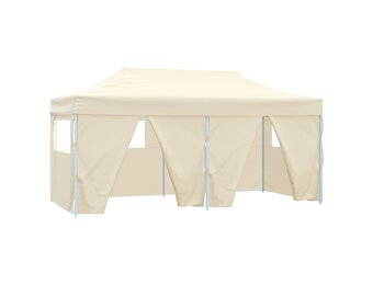 vidaXL Partytent 291 x 580 x 315 cm Crèmekleurig Oxford Stof