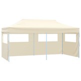 vidaXL Partytent 291 x 580 x 315 cm Crèmekleurig Oxford Stof