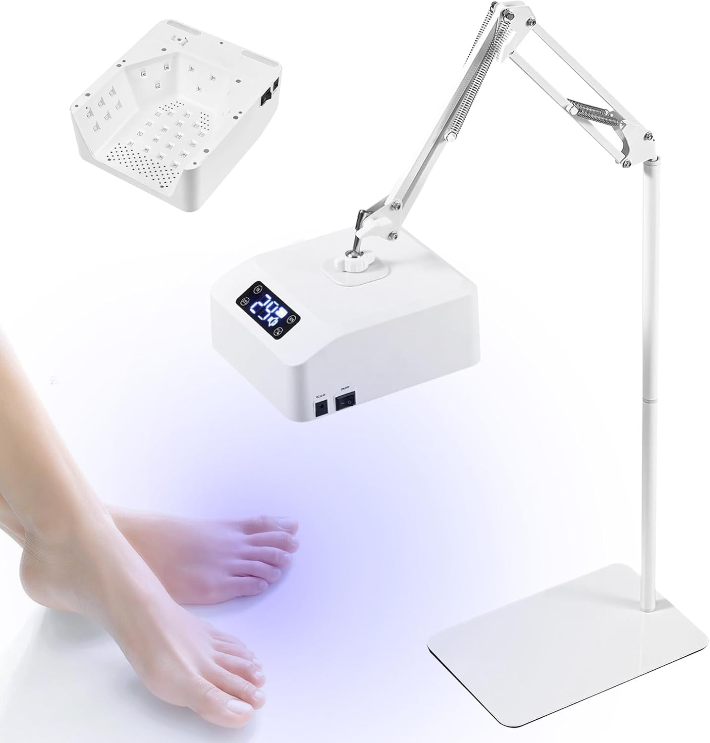 Nagellamp, 48 W uv-led-nagellamp met 22 drogerballen voor gelnagellak met automatische sensor en lcd-display voor manicure thuis en cosmeticacentra