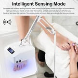 Nagellamp, 48 W uv-led-nagellamp met 22 drogerballen voor gelnagellak met automatische sensor en lcd-display voor manicure thuis en cosmeticacentra