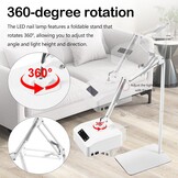Nagellamp, 48 W uv-led-nagellamp met 22 drogerballen voor gelnagellak met automatische sensor en lcd-display voor manicure thuis en cosmeticacentra