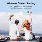 TRIBIT StormBox 2 Bluetooth-luidspreker met 34W 360° Surround Sound, XBass Tech, 24 uur speeltijd, IPX7 waterdicht, Bluetooth 5.3, TWS-koppeling draagbare draadloze luidspreker voor buiten