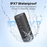 TRIBIT StormBox 2 Bluetooth-luidspreker met 34W 360° Surround Sound, XBass Tech, 24 uur speeltijd, IPX7 waterdicht, Bluetooth 5.3, TWS-koppeling draagbare draadloze luidspreker voor buiten