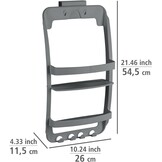 WENKO Gomo kleerhanger, kunststof, grijs, 2,5 x 0,2 x 500 cm