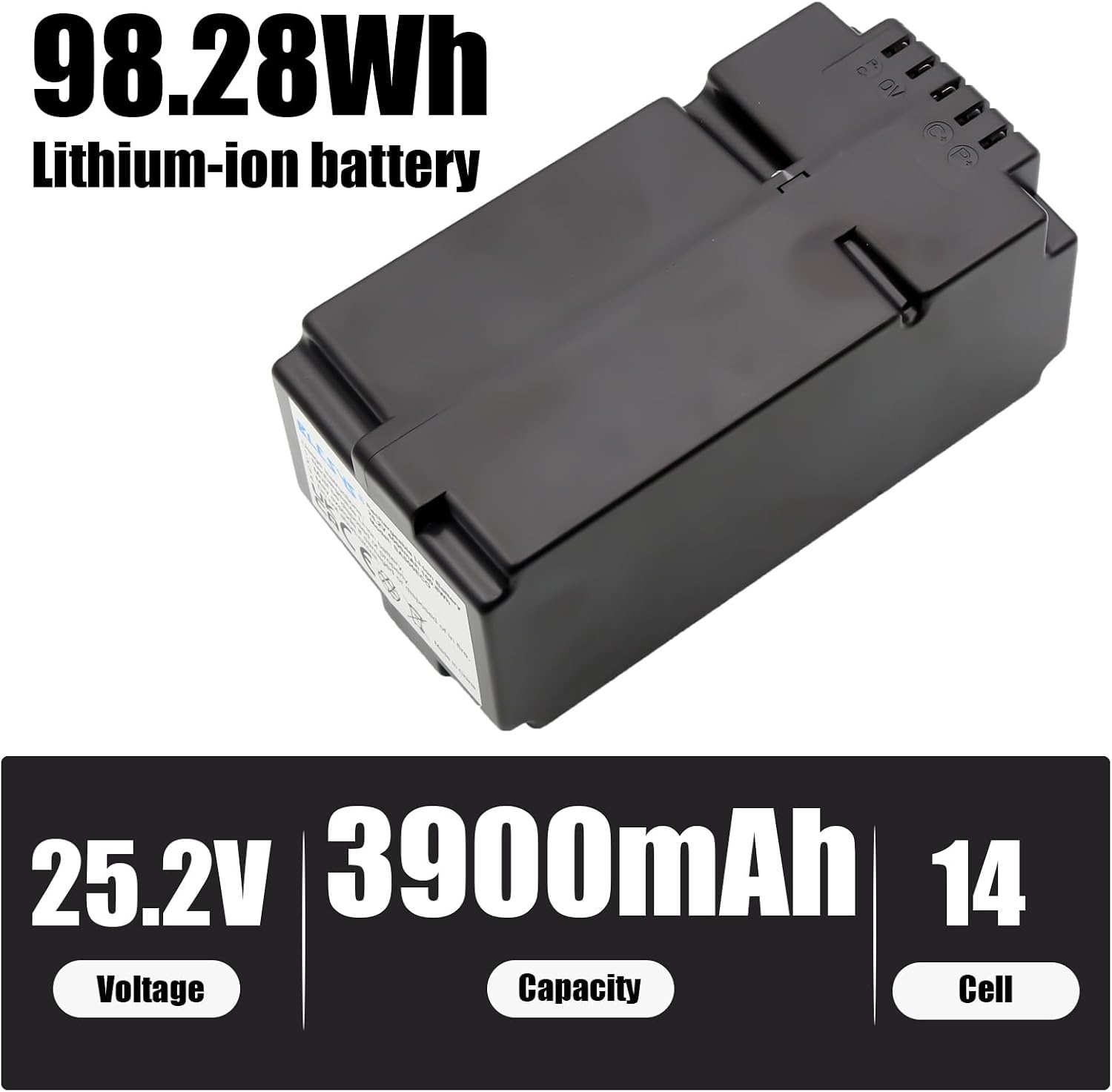 BLESYS 3900mAh Batterij voor Yard Force SA500ECO SA600H SA800PRO SA900 SC600ECO SA650ECO NX60i X50i Robot grasmaaier 25.5V 98.28Wh 862615 862617 862618 Reservebatterij