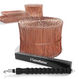Heimfleiss® Drillapparaat driller + rodeldraad 1,0 x 140 mm (1000 stuks) - hoogwaardige set van draadbinders rodeltang & binddraad steeksluiting - koperen draadsluiting oogdraad drill draad