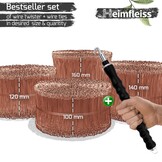 Heimfleiss® Drillapparaat driller + rodeldraad 1,0 x 140 mm (1000 stuks) - hoogwaardige set van draadbinders rodeltang & binddraad steeksluiting - koperen draadsluiting oogdraad drill draad