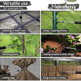 Heimfleiss® Drillapparaat driller + rodeldraad 1,0 x 140 mm (1000 stuks) - hoogwaardige set van draadbinders rodeltang & binddraad steeksluiting - koperen draadsluiting oogdraad drill draad