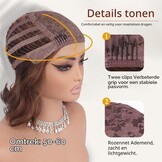 Sofeiyan Korte Golvende Bob Pruik met Bangs Vrouwen 30 cm Synthetische Pruik voor Vrouwen Natuurlijke Krullende Pruik voor Cosplay Dagelijks Feest Halloween,Regenboog