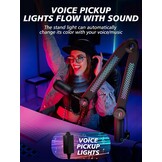 YOUSHARES RGB geluidsopname microfoonarm compatibel met HyperX QuadCast, QuadCast 2, SM7B, MV7, Rode, Razer Mic, Wave en andere Gaming Mic, Bluetooth Boom arm, voor 1/4", 3/8", 5/8" adapter microfoon